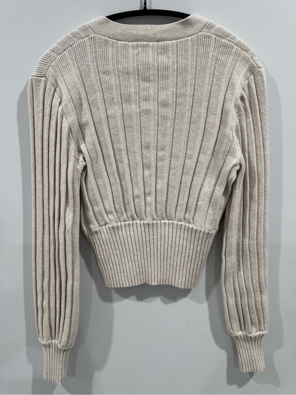 Wilfred Free Plunge Front Cardigan (Aritzia) - Beige - Picture 2 of 3